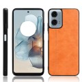 For Motorola Moto G Power 5G 2024 Cow Pattern Sewing Back Cover Phone Case(Orange)