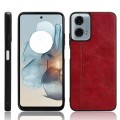 For Motorola Moto G 5G 2024 / G Play 5G 2024 Cow Pattern Sewing Back Cover Phone Case(Red)