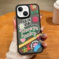 For iPhone 15 Trendy Graffiti Noctilucent Phone Cases(Lucky)