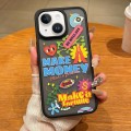 For iPhone 14 Trendy Graffiti Noctilucent Phone Cases(Make Money)