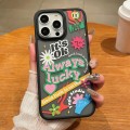 For iPhone 14 Pro Trendy Graffiti Noctilucent Phone Cases(Lucky)
