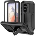 For Samsung Galaxy S24 5G R-JUST Sliding Camera Life Waterproof Holder Phone Case(Black)