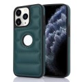 For iPhone 11 Pro Max Piano Key Hollow Cutout PU Phone Case(Green)