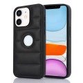For iPhone 11 Piano Key Hollow Cutout PU Phone Case(Black)