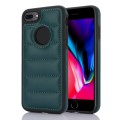 For iPhone 8 Plus / 7 Plus Piano Key Hollow Cutout PU Phone Case(Green)