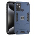 For ZTE Blade A52 2 in 1 Shockproof Phone Case(Blue)