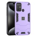 For ZTE Blade A52 2 in 1 Shockproof Phone Case(Purple)