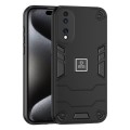 For Honor 70 2 in 1 Shockproof Phone Case(Black)