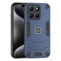 For Honor X6a 2 in 1 Shockproof Phone Case(Blue)
