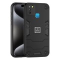 For Infinix Smart 5 2 in 1 Shockproof Phone Case(Black)