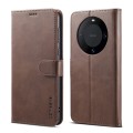 For Huawei Mate 60 LC.IMEEKE Calf Texture Leather Phone Case(Coffee)