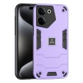 For Tecno Camon 20 Pro 4G 2 in 1 Shockproof Phone Case(Purple)