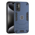 For Tecno Pova 3 2 in 1 Shockproof Phone Case(Blue)