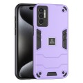 For Tecno Pova 3 2 in 1 Shockproof Phone Case(Purple)