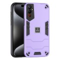 For Tecno Pova 4 2 in 1 Shockproof Phone Case(Purple)