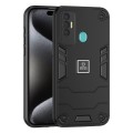 For Tecno Spark 7P 2 in 1 Shockproof Phone Case(Black)