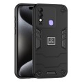 For Tecno Spark 8 2 in 1 Shockproof Phone Case(Black)