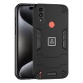 For Motorola Moto E7 Power 2 in 1 Shockproof Phone Case(Black)