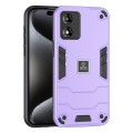 For Motorola Moto E13 2 in 1 Shockproof Phone Case(Purple)