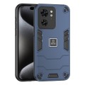 For Motorola Edge 40 2 in 1 Shockproof Phone Case(Blue)