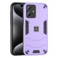 For Motorola Moto G54 2 in 1 Shockproof Phone Case(Purple)