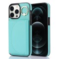 For iPhone 12 Pro Max YM007 Ring Holder Card Bag Skin Feel Phone Case(Green)