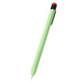 For Apple Pencil 2 Pen Clip Silicone Stylus Pen Protective Case(Matcha Green)