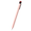 For Apple Pencil 2 Pen Clip Silicone Stylus Pen Protective Case(Pink)