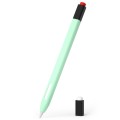 For Apple Pencil 2 Retro Pencil Style Stylus Pen Protective Case(Turquoise)