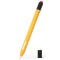For Apple Pencil 2 Retro Pencil Style Stylus Pen Protective Case(Yellow)