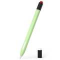 For Apple Pencil 2 Retro Pencil Style Stylus Pen Protective Case(Matcha Green)