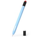 For Apple Pencil 2 Retro Pencil Style Stylus Pen Protective Case(Sky Blue)
