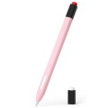 For Apple Pencil 2 Retro Pencil Style Stylus Pen Protective Case(Pink)