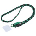 Universal Phone Three Strand Long Lanyard(Green Black White)