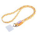 Universal Phone Three Strand Long Lanyard(Orange Yellow Purple)