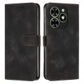 For Infinix Smart 8 Dream Triangle Leather Phone Case with Long  Lanyard(Black)