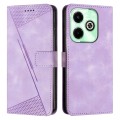 For Infinix Hot 40i Dream Triangle Leather Phone Case with Long  Lanyard(Purple)