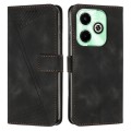 For Infinix Hot 40i Dream Triangle Leather Phone Case with Long  Lanyard(Black)