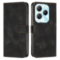 For Infinix Hot 40 / 40 Pro Dream Triangle Leather Phone Case with Long  Lanyard(Black)