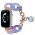 For Apple Watch SE 2023 44mm Gradient Resin Chain Watch Band(Blue)