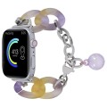 For Apple Watch SE 2023 44mm Gradient Resin Chain Watch Band(Purple)