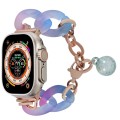 For Apple Watch Ultra 2 49mm Gradient Resin Chain Watch Band(Blue)
