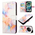 For Xiaomi Redmi A3 PT003 Marble Pattern Flip Leather Phone Case(Galaxy Marble White)