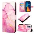 For Xiaomi Redmi Note 13 Pro 4G Global PT003 Marble Pattern Flip Leather Phone Case(Pink Purple Gold