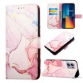 For Xiaomi Redmi Note 13 Pro 4G Global PT003 Marble Pattern Flip Leather Phone Case(Rose Gold)