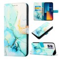 For Xiaomi Redmi Note 13 Pro 4G Global PT003 Marble Pattern Flip Leather Phone Case(Green)