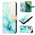 For Xiaomi Redmi Note 13 Pro 5G Global PT003 Marble Pattern Flip Leather Phone Case(Green)