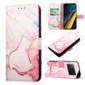 For Xiaomi Redmi K70E PT003 Marble Pattern Flip Leather Phone Case(Rose Gold)