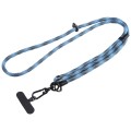 7mm Adjustable Crossbody Mobile Phone Anti-Lost Lanyard with Clip, Length: 75-150cm(Water Pattern Bl