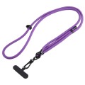 7mm Adjustable Crossbody Mobile Phone Anti-Lost Lanyard with Clip, Length: 75-150cm(Dark Purple)